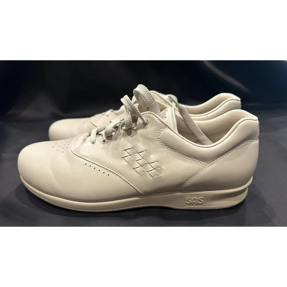 SAS Freetime Walking Shoes Women 10.5Bone Lace Up Tripad Comfort Walking Sneaker